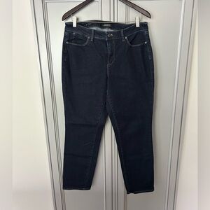 Talbots slim ankle curvy dark wash jeans 12